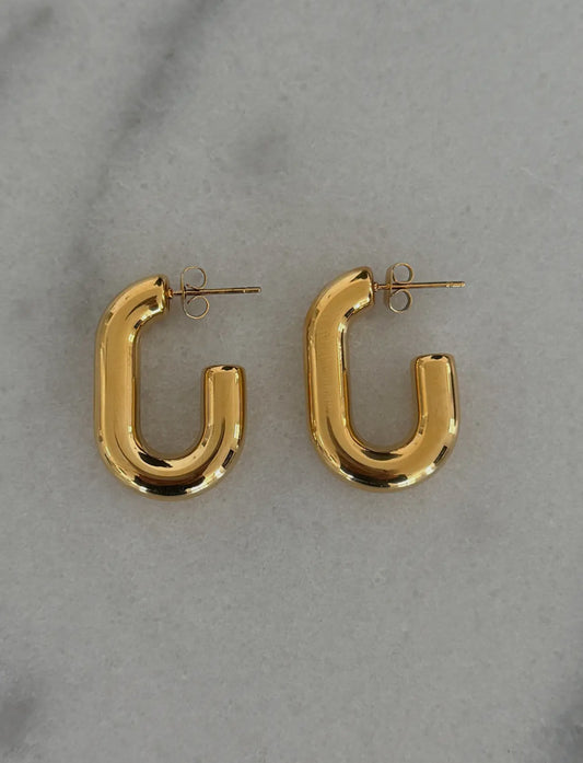 Oval Hoop Earrings